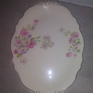 11 1/2" Oval Serving Platter Homer Laughlin Virginia Rose